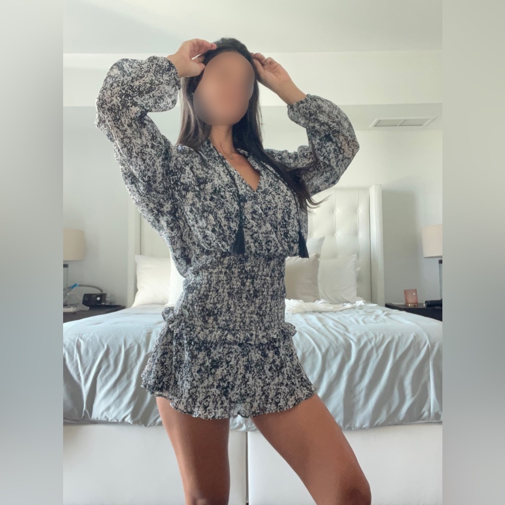 AQUA
Leopard Smocked Mini Dress - 100% Bloomingdale’s Exclusive